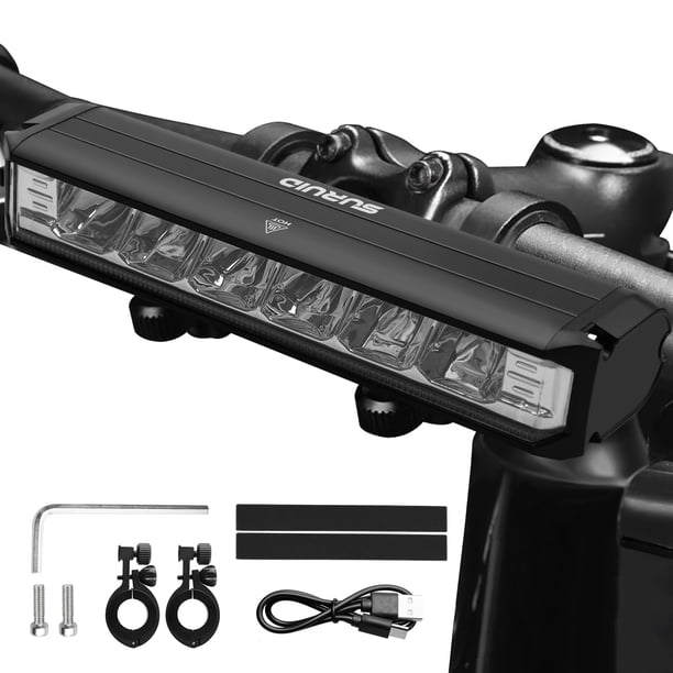 Lámpara para bicicleta Suruid, LED superbrillante, recargable por USB