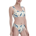 thumbnail image 4 of High Waisted Bikini Sets For Women, Cute Blue Dinosaur Swimsuits Tummy Control, Two Pieces Bathing Suit, 4 of 8