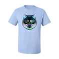 thumbnail image 2 of Wild Bobby, Funny Wolf on Sunglasses, Animal Lover, Men Graphic Tees, Light Blue, 2XL, 2 of 3