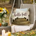thumbnail image 3 of Outdoor Waterproof Pillow Covers Autumn Maple Leaf Retro Plank Throw Cushion Case，Watercolor Lake Vintage Bridge Pillowcase for Bed,Sofa,Couch, Patio Furniture, 18x18 in, 2Pack Decorative Pillows, 3 of 9