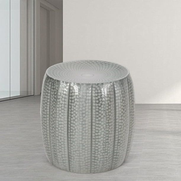 Metal silver side table discount