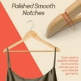 thumbnail image 5 of Natural Wooden Hangers 100 Pack – Heavy-Duty with 360° Swivel Hook, Non-Slip, Pants Bar & Shoulder Grooves - Wooden Hangers for Suits, Jackets, Dresses & Camisoles, Space-Saving and Smooth Finish., 5 of 8