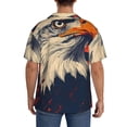 thumbnail image 3 of Yiaed American Bald Eagle A Print Mens Casual Wrinkle Free Shirts Short Sleeve Button Down Summer Stretch Dress Shirt-X-Large, 3 of 5