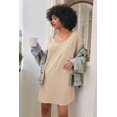 thumbnail image 5 of Ekouaer Womens Tshirt Nightgown Cotton V Neck Sleepshirts Comfy Casual Nightshirt for Women, 5 of 6