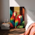 thumbnail image 3 of Geometric Pop Parrot Canvas Wall Art for Living Room Bedroom Ready to Hang, 3 of 5