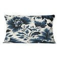 thumbnail image 2 of Designart "Azure Harmony Damask I" Damask Printed Throw Pillow, 2 of 5