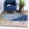 thumbnail image 2 of Unique Loom Estrella Light Color Distressed Rug 4' x 4' Square Blue/Beige, 2 of 2