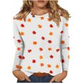 thumbnail image 6 of Edvintorg Womens Tops Dressy Casual Long Sleeve Plus Size Tops Cute Shirts Lightweight Crew Neck Basic Pullover Work Blouses, 6 of 8