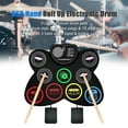 sunsanly Electronic Drum Set with Drum Sticks Pedals Rechargeable Roll