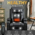 thumbnail image 5 of Power Lift Recliner Chair with Heat and Massage, Lift Chairs for Standing Assistance, 2 Cup Holders, 4 Pockets, USB Charge Port, Breathable Leather, 5 of 5