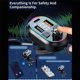 thumbnail image 5 of Cargador inalámbrico para automóvil Bluetooth 5.0 Transmisor FM Receptor de radio Admite cinco dispositivos de carga HiFi, 5 of 5