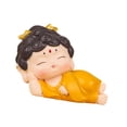 thumbnail image 2 of MERIGLARE Buddha Statue Decorative Sculpture Ornament Scene Layout Props Tabletop Decoration Decorative Statue for Bookshelf Car Office D, 2 of 8