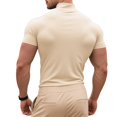 thumbnail image 4 of NOLDARES Mens Slim Fit T Shirt Ultra Soft Plain Tshirts for Men Cooling Crew Neck Casual Basic Tee Shirt Undershirt Gym(Beige,3XL), 4 of 9