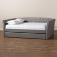 thumbnail image 2 of Allora Modern Fabric Upholstered Full Size Daybed with Trundle in Light Gray, 2 of 11