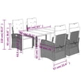 thumbnail image 4 of vidaXL 5 Piece Garden Dining Set with Cushions Beige Poly Rattan, 4 of 5