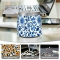 thumbnail image 6 of Yayeee Ashtray with Lid for Cigarette Smokeless Stainless Steel Home Ash Holder, Blue Floral Pattern, 6 of 7