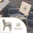 thumbnail image 3 of Vmopu Home Table and Chairs Dining Set, Aluminum Square Table with 4 Back Chairs Foldable and Portable, 3 of 4