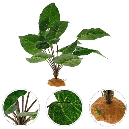 LOLIPPYY Realistic Green Reptile Plant Decor Perfect for Amphibian Terrariums