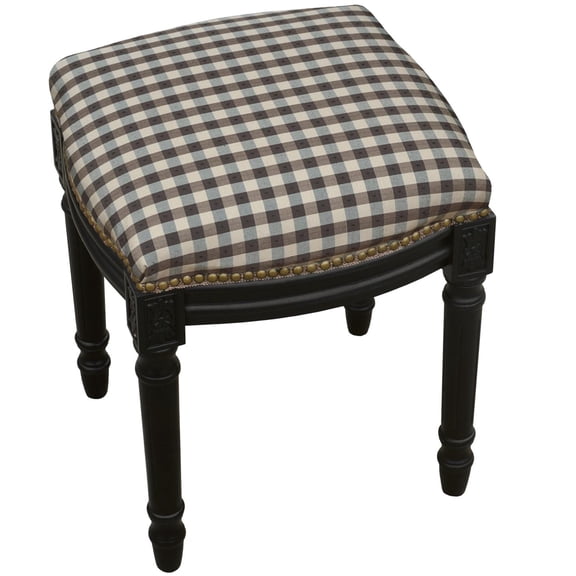 Luxurious Backless Gingham Vanity Stool