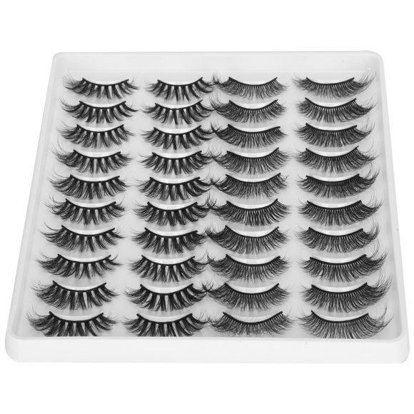 Pestañas Postizas 20 Pares 6D Naturales Gruesas Suaves Reutilizables Nikou MC-1