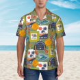 thumbnail image 6 of Hawaiian Shirt For Men, Hawaiian Style Pineapple Waves Casual Summer Beach Shirts Mens Short Sleeve Button Shirts, 6 of 8