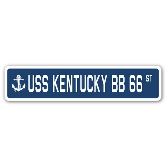 USS KENTUCKY BB 66 Street Sign us navy ship veteran sailor gift