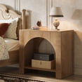 thumbnail image 2 of Tribesigns Nightstand with Storage, Large Bedside Table for Bedroom, Farmhouse Night Stand with Wooden Base, Wooden Side End Table for Bedroom, Accent Furniture, Easy Assembly, Brown, 2 of 17