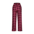 thumbnail image 4 of Ydkzymd Plaid Pajama Pants Mens Flannel Buffalo Plaid Mens Plaid Pajama Pants Christmas Pj Drawstring Pajamas with Pockets Pants High Waist Sleepwear Lounge Pants 2XL Red, 4 of 4