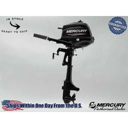 Mercury 3.5hp Tiller FourStroke Outboard Motor, 15" Shaft Model ME 3.5 MH 4S