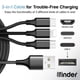 thumbnail image 2 of Cable de Carga Multiusb 10 Pies 3A, Conector de Carga Rápida 3 en 1 con Adaptador Dual Teléfono/tipo C/Micro USB, Compatible con Tabletas Phone15/14/23/12/1 Pro 8 7 6 Samsung Galaxy, 2 of 8