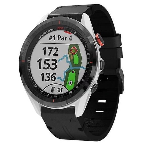 For Garmin Approach S62 22mm Leather Steel Buckle Watch Band