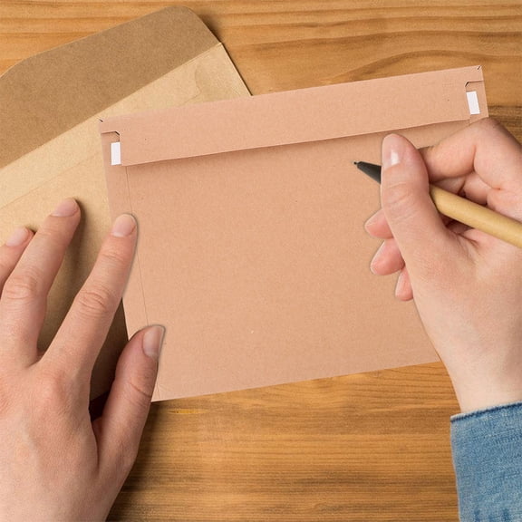 LOLIPPYY 25pcs Cardboard Envelopes Flat Shipping Envelopes Brown for Home Use