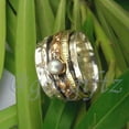 thumbnail image 6 of Sterling Silver Pearl Spinner Ring: Anxiety Fidget Ring, 6 of 9