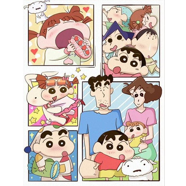 Kit de pintura por números DIY Crayon Shin-chan Oil Art Picture Craft Decor (H1095) FLhrweasw Nuevo