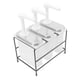 thumbnail image 4 of Dispensador de bomba de condimentos Dispensador de bomba de jarabe de prensa manual Dispensador de salsa de té con leche 3 cabezales con marco de hierro 1L 28,5 x 18 x 35 cm / 11,2 x 7,1 x 13,8 p, 4 of 10