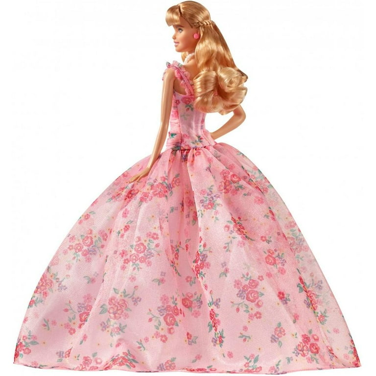 Barbie Birthday Wishes Doll with Half up Hairstyle & Pink
