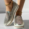 thumbnail image 5 of Mostsola Loafers for Women Glitter Rhinestone Slip on Shoes Casual Platform Walking Shoes, 5 of 8