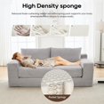 thumbnail image 7 of Convertible Sofa Bed,Compression Sofa,Corduroy Fabric Loveseat Sofa Floor Sofa Bed for Small Spaces, Apartments,No Assembly,LIGHT GREY, 7 of 7