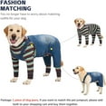 thumbnail image 4 of HQREA Overalls for Large Dogs Blue Vintage Washed Dog Jeans Jumpsuit Denim Shirts & Pant Sets Onesie, 4 of 6