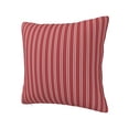 thumbnail image 2 of Wukai Stripes Red White Premium Polyester Fleece Pillow Covers with Hidden Zipper Closure,Luxuriously Soft and Durable-16"x16", 2 of 7