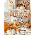 thumbnail image 3 of Decorative Throw Pillow Covers 18x18 Inch Set of 2 Pumpkin Cat Fall Decor Pillow Cases for Couch, Sunflower Berry Orange Plaid Cushion Case for Living Room Bedroom Bed Car Chair, 3 of 9