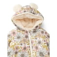 thumbnail image 2 of Jessica Simpson Baby Girls Floral Snowsuit with Teddy Bear Ears, Sizes 0M-12M, 2 of 3