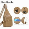 thumbnail image 6 of GAEKEAO Sling Bag for Women Crossbody Bags Fanny Pack Vegan Leather Chest Bag Travel Shoulder Belt Purse Backpack Gifts, 6 of 8