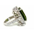 thumbnail image 2 of GIA Certified 18.58ct natural green peridot diamond ring 18kt, 2 of 8