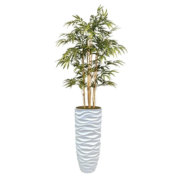 Artificial Faux Bamboo Tree 75" Fake Plant with Planter