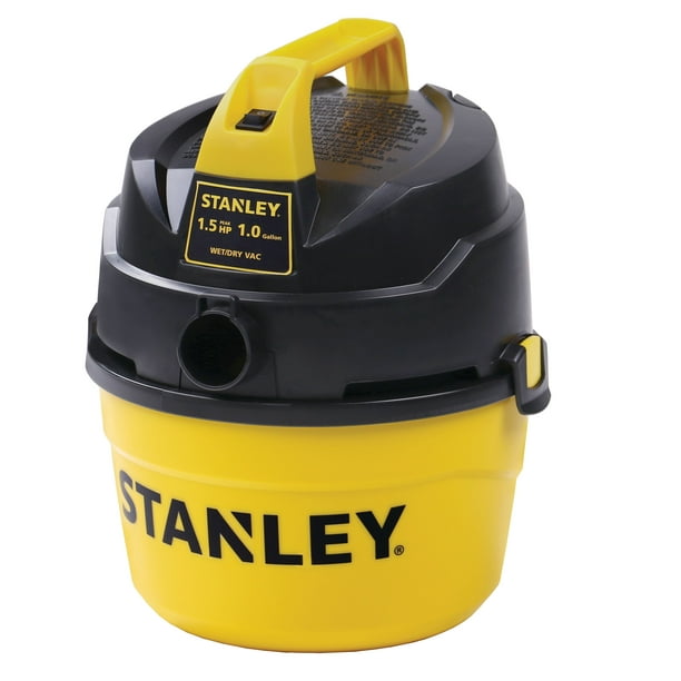 Stanley, 8100101A, 1.5 Peak HP 1 Gallon Portable Poly Wet Dry Vac with  Wall-Mount Bracket