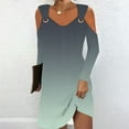 thumbnail image 2 of Summer Dress for Women,Dress for Women,Womens Summer Printed Fashion Long Sleeve Turndown Collar Dress,Long Sleeve Dress for Women,Womens Summer Dress, 2 of 5