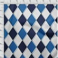 thumbnail image 4 of oneOone Polyester Spandex Blue Fabric Argyle Craft Projects Decor Fabric Printed By The Yard 56 Inch Wide, 4 of 4