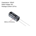 thumbnail image 2 of Uxcell 1000uF 25V 105C Condensadores electrolíticos de aluminio de alta temperatura 25 paquetes, 2 of 5
