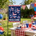 thumbnail image 4 of Patriotic Linen Garden Flag 12x18 Inch - Independence Day Yard Decor with Vibrant USA Flag Double Sided Print Fade Resistant Balcony Outdoor Flag for Porch Patio 4th of July Decoration, 4 of 6